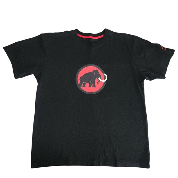 MAMMUT Black Graphic T-Shirt with Red Mammut Logo XL - Picture 2 of 10